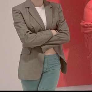 Armani houndstooth jacket & trouser/suit gray Georgia Armani c. late 1990s